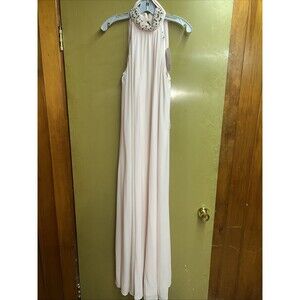Women’s Soft Pink Badgley Mischka Beaded Halter Dress , Sz 4 New With Tags